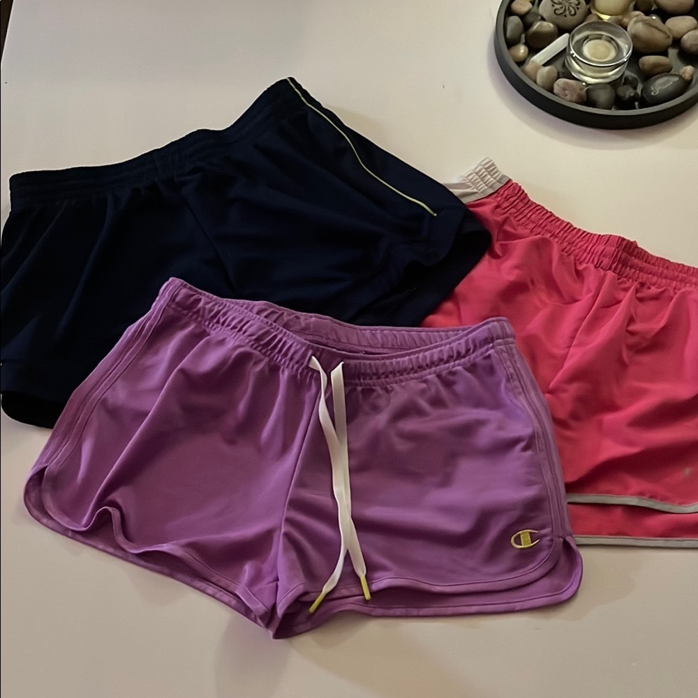 Bundle of Athletic Shorts navy, pink and purple